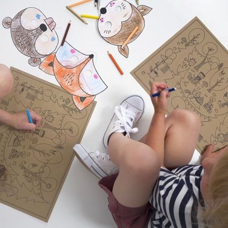 Masques enfants animaux des bois