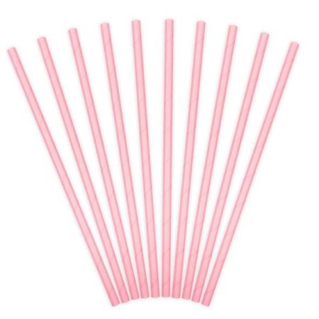 10 pailles roses