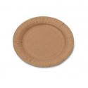 12 assiettes couleur kraft - 23 cm