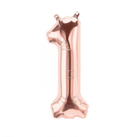 Ballon chiffre rose gold mylar - 40cm