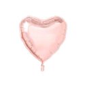 Ballon mylar Coeur - 45cm - or rose