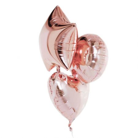 Ballon étoile rose gold - 50 cm 