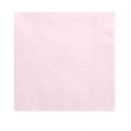 20 serviettes rose pastel