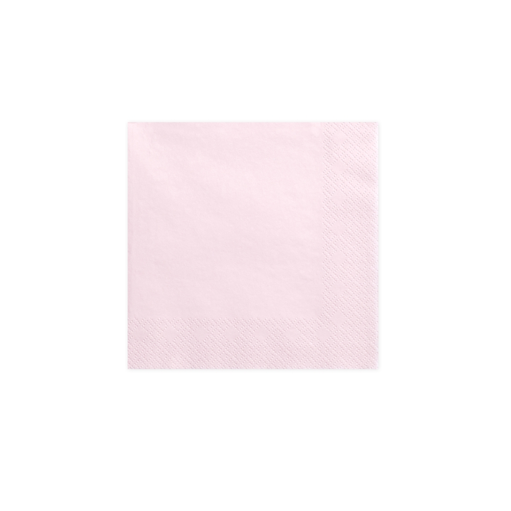 20 serviettes rose pastel
