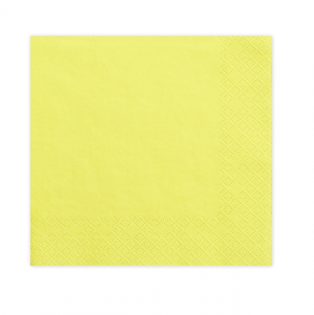20 serviettes jaunes