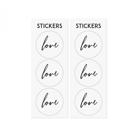 6 sachets kraft LOVE