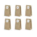 6 sachets kraft LOVE