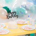 Cake topper HAPPY BIRTHDAY papier noir