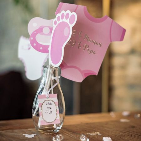 11 accessoires photobooth "baby-shower fille"