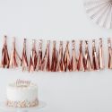 15 tassel rose gold