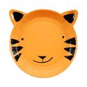 12 assiettes "tête de tigre"