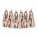 15 tassel rose gold