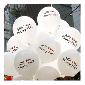 lot de 5 ballons WILL YOU MARRY ME
