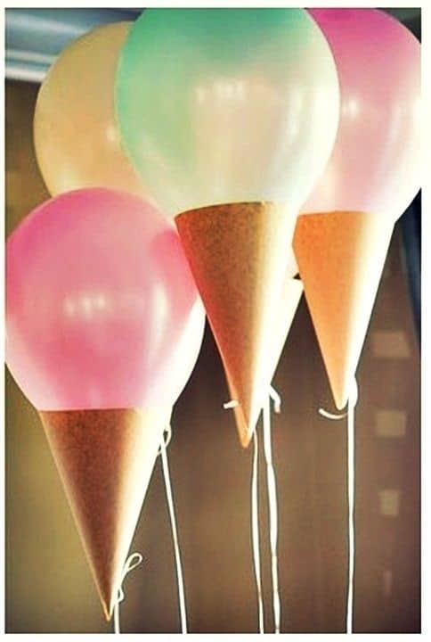 ballons cornet glace anniversaire enfant
