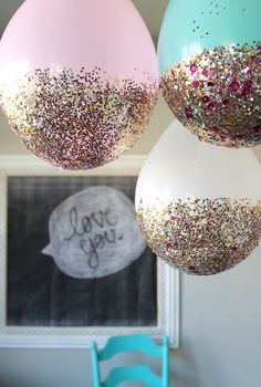 ballons paillettes