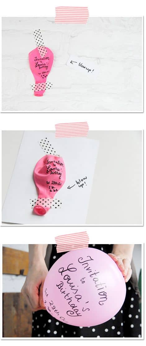 invitation anniversaire enfant ballon