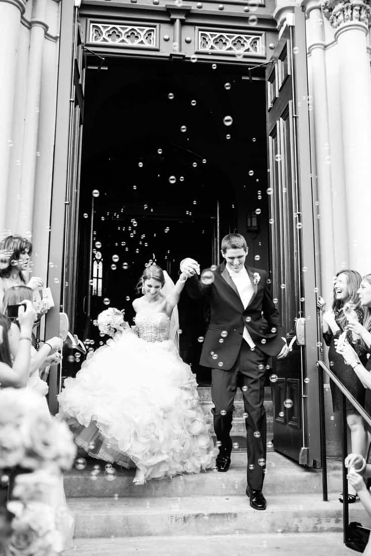 sortie de ceremonie bulles