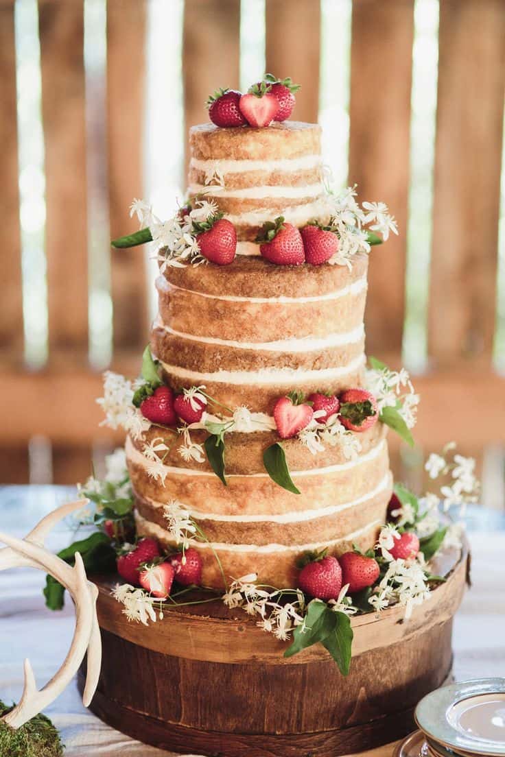 wedding cake naked cake