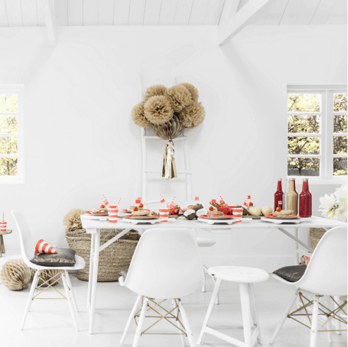 deco blan or et corail