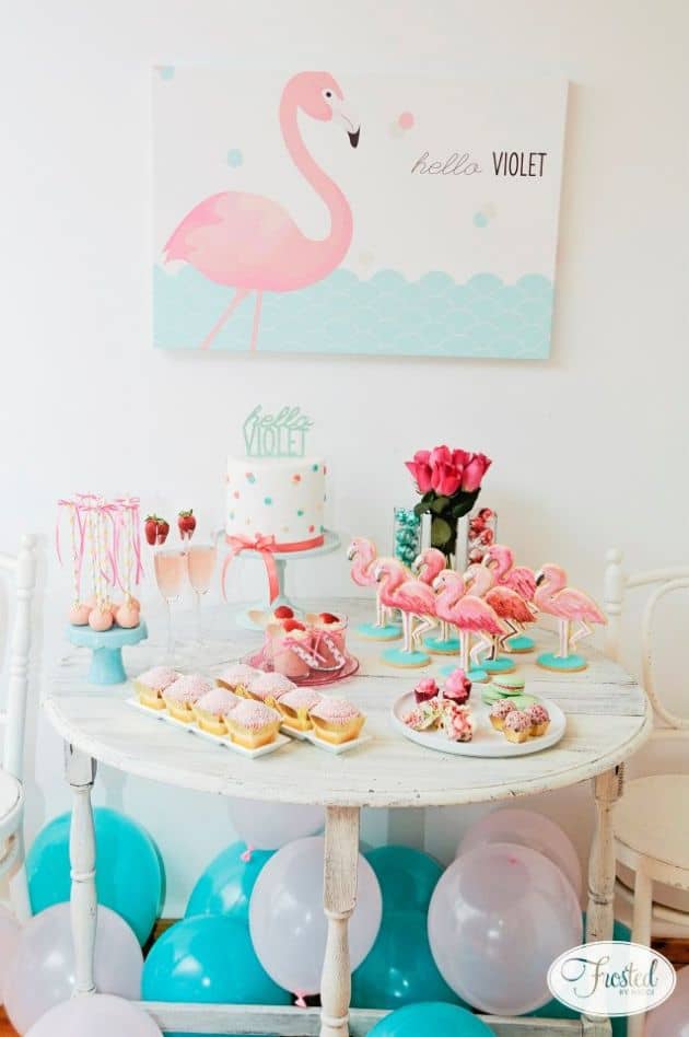 flamingo anniversaire theme