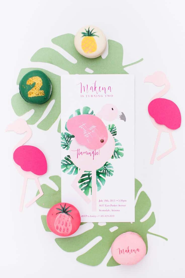 invitation flamingo party