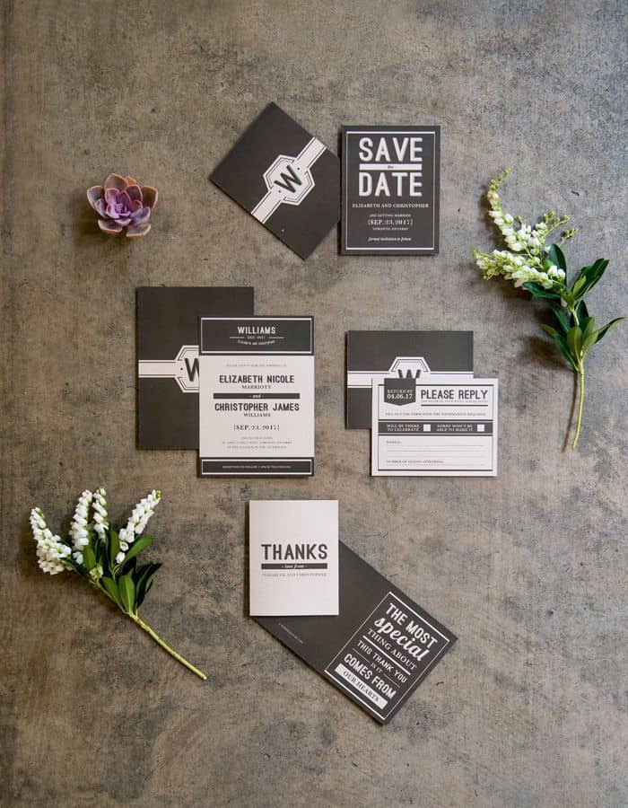 invitations mariage industriel