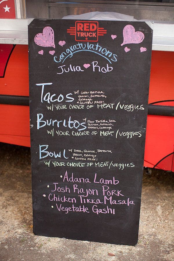 menu original mariage