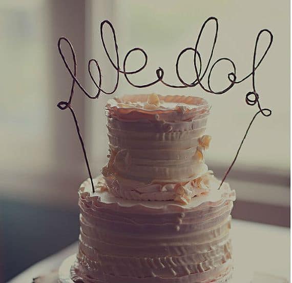 topper cake mariage industriel