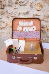 urne mariage valise originale
