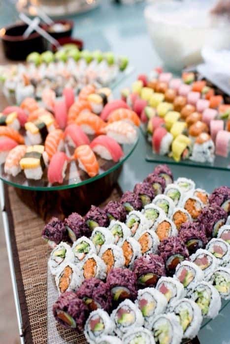 buffet sushi vin d'honneur