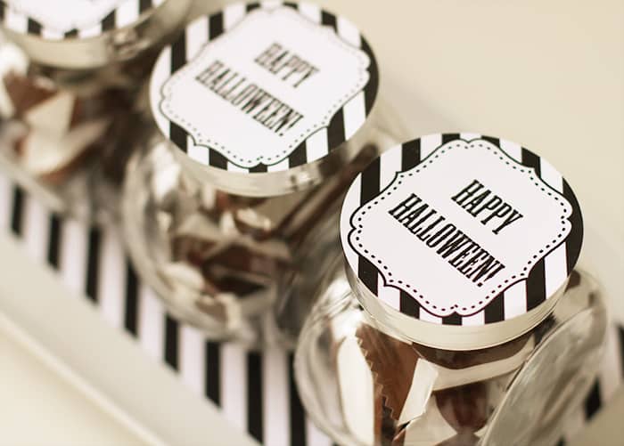 candy bar halloween invités