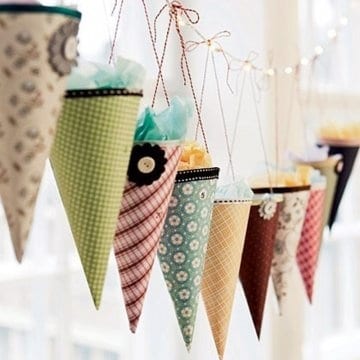 Calendrier de l'avent cones