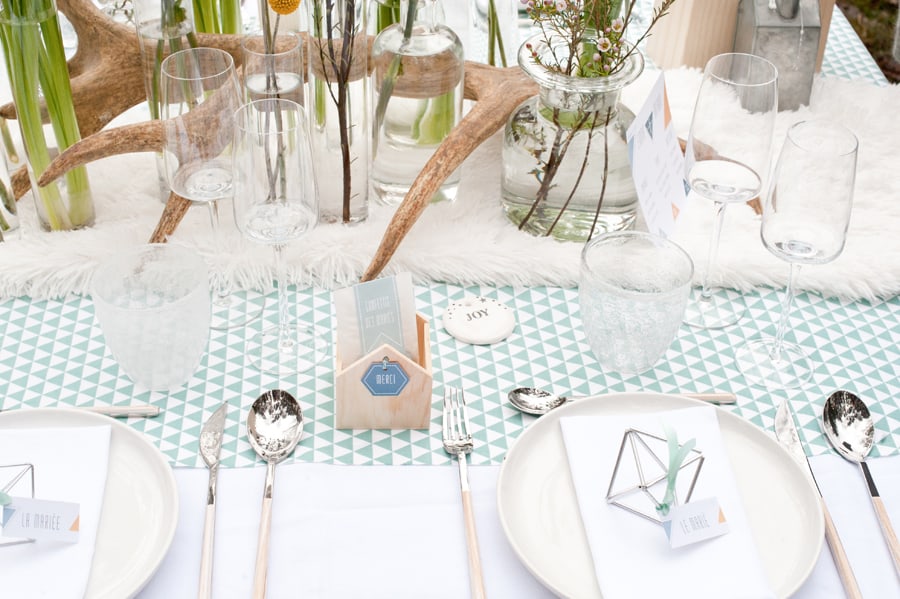 deco de table mariage candinave pastel