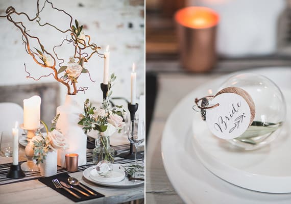 mariage scandinave hiver table