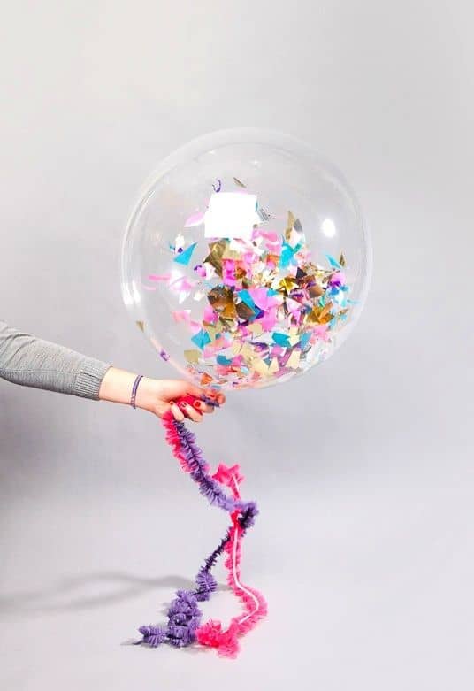 ballon confetti nouvel an