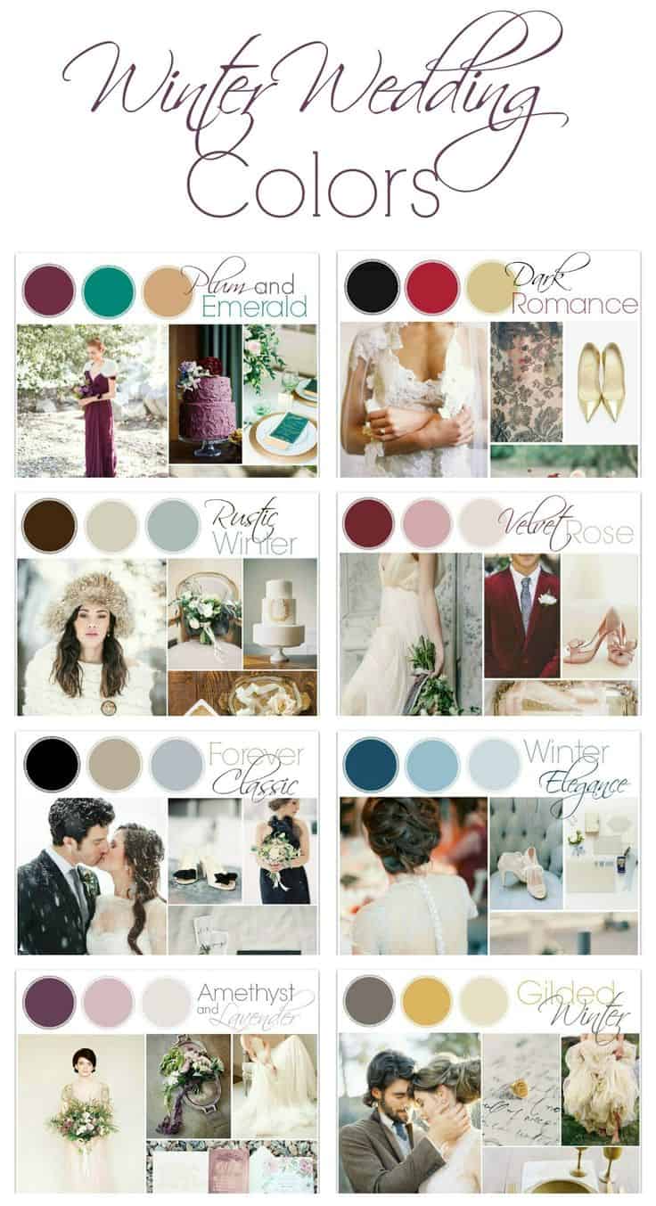 couleurs mariage hiver