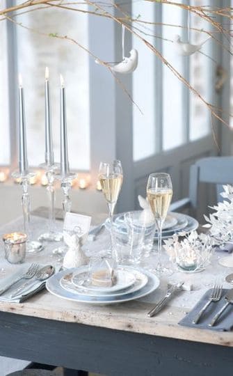 deco de table noel blanc