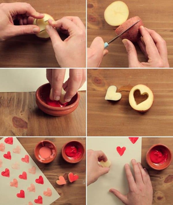 paquet cadeau coeurs