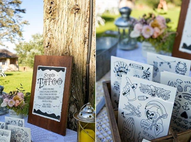 bar à tatouage ephemere mariage