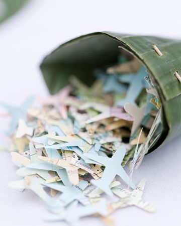 confettis mariage voyage