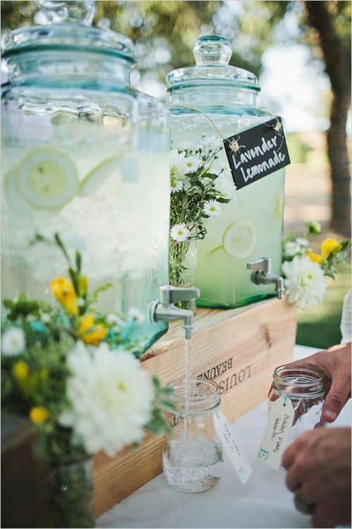 limonadier mariage vintage