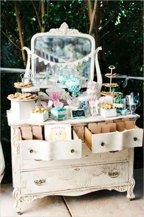 mariage vintage candy bar