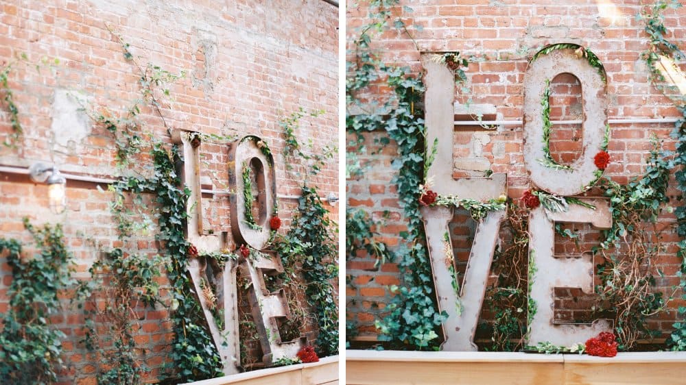 mariage vintage mot love