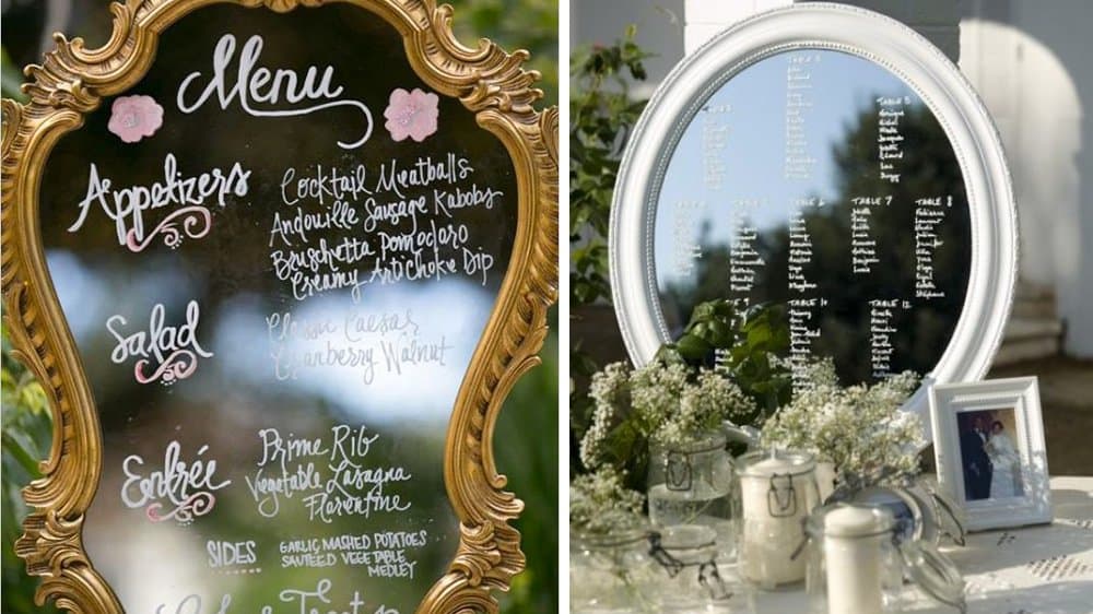 miroir mariage vintage