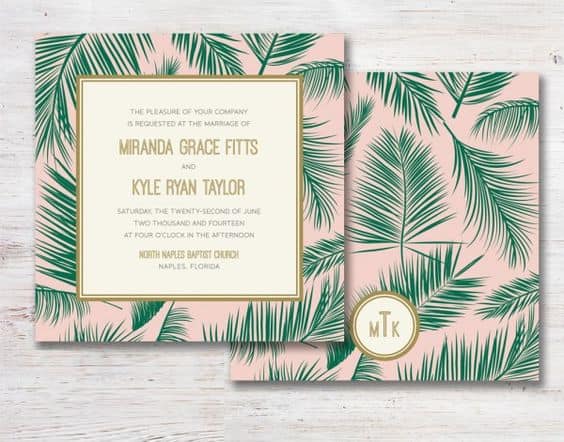 invitation tropical