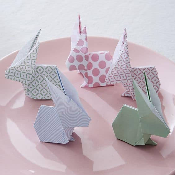 lapins de pâques origami