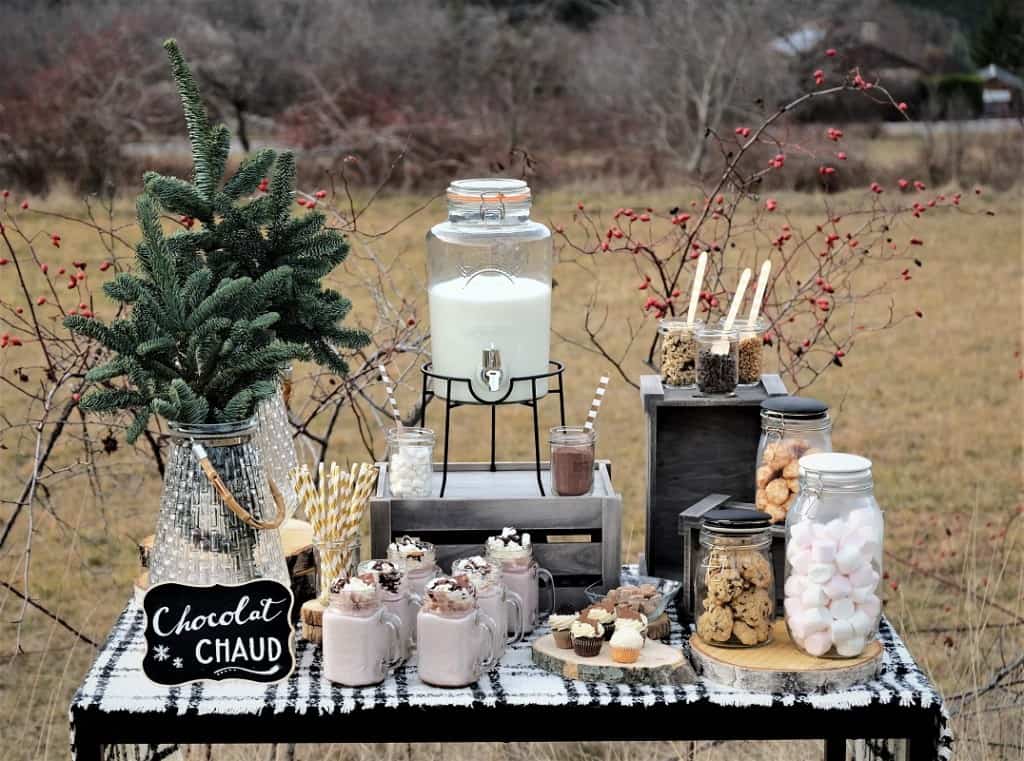 bar-a-chocolat-chaud décoration bar à chocolat chaud